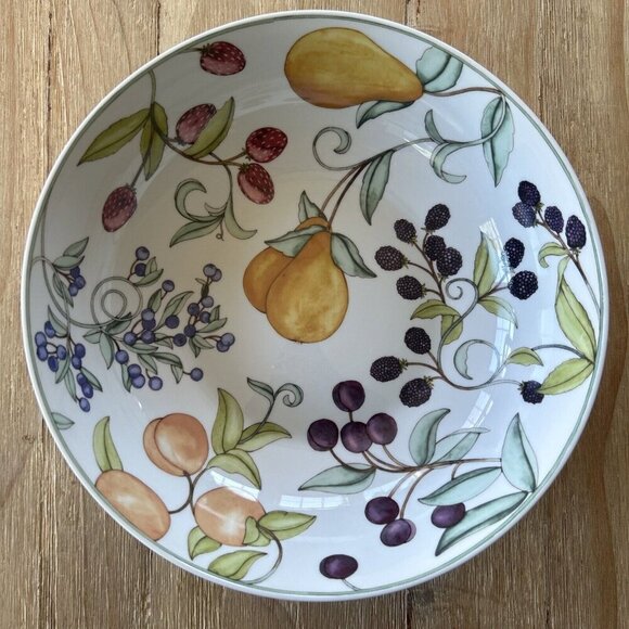 Dansk Umbrian Fruits Pasta Serving Bowl 11.5” Round - Picture 1 of 4